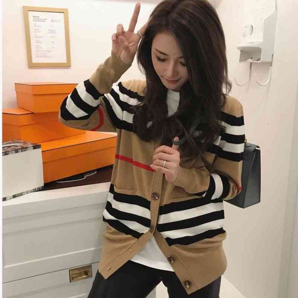 women's sweater clothing v-neck color matching striped knitted cardigan women's medium long coat loose and thin cashmere, White;black
women's sweater clothing v-neck color matching striped knitted cardigan women's medium long coat loose and thin cashmere, White;black