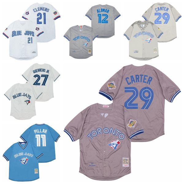 vintage 1992 1997 baseball throwback 29 joe carter jersey 12 roberto alomar 21 roger clemens 27 vladimir guerrero jr 11 kevin pillar cool ba, Blue;black
vintage 1992 1997 baseball throwback 29 joe carter jersey 12 roberto alomar 21 roger clemens 27 vladimir guerrero jr 11 kevin pillar cool ba, Blue;black