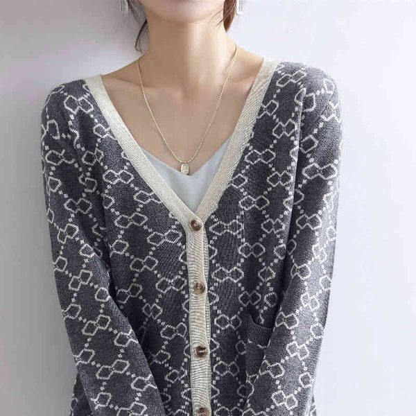 thin jacquard v-neck knitted cardigan women's new loose and lazy coat in spring summer autumn 2022 women cotton blouse tshirts brands, White
thin jacquard v-neck knitted cardigan women's new loose and lazy coat in spring summer autumn 2022 women cotton blouse tshirts brands, White