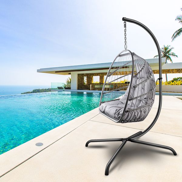 garden sets swing egg chair indoor outdoor rattan patio basket hanging chair with c-bracket cushion
garden sets swing egg chair indoor outdoor rattan patio basket hanging chair with c-bracket cushion