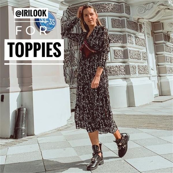 spring chiffon midi dress korean floral printing ruffles dress pleated hem elegant party vestidos lj200810, Black;gray
spring chiffon midi dress korean floral printing ruffles dress pleated hem elegant party vestidos lj200810, Black;gray