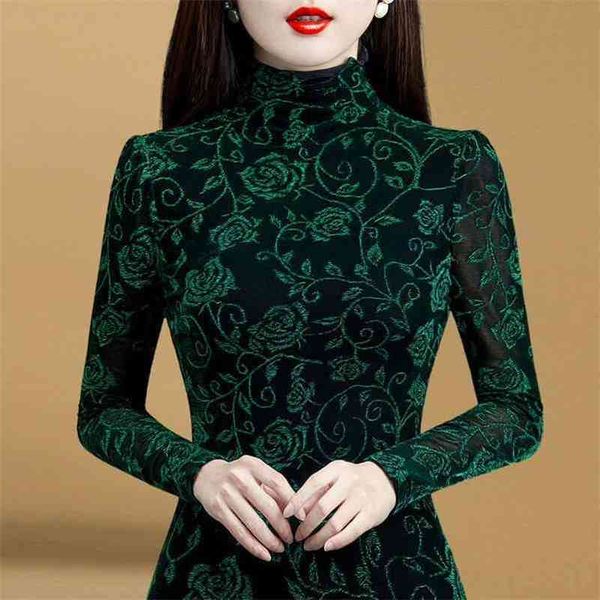 womens spring autumn style blouse shirt womens sequined printed turtleneck long sleeve slim elegant sp1192 210401, White
womens spring autumn style blouse shirt womens sequined printed turtleneck long sleeve slim elegant sp1192 210401, White