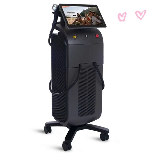 three wavelength 755 808 1064nm diode laser machine single/double handles permanent hair removal aesthetics device, Black
three wavelength 755 808 1064nm diode laser machine single/double handles permanent hair removal aesthetics device, Black