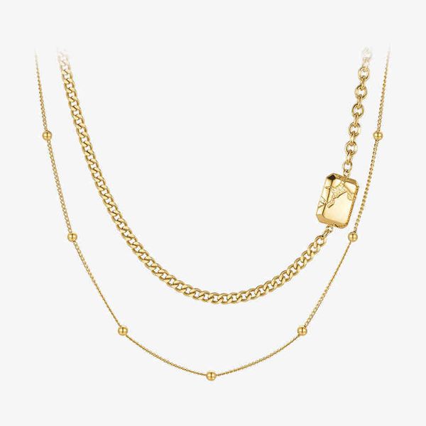 pendant necklaces enfashion stainless steel necklace gold color double layer fashion jewelry collares para mujer gift p223293 220428, Silver
pendant necklaces enfashion stainless steel necklace gold color double layer fashion jewelry collares para mujer gift p223293 220428, Silver
