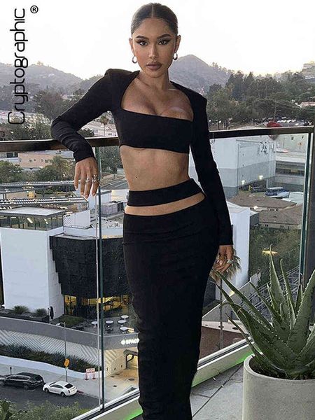 cryptographic elegant fashion square collar cut out 2 piece sets outfits matching sets long sleeve and skirts clothes t220729, Gray
cryptographic elegant fashion square collar cut out 2 piece sets outfits matching sets long sleeve and skirts clothes t220729, Gray