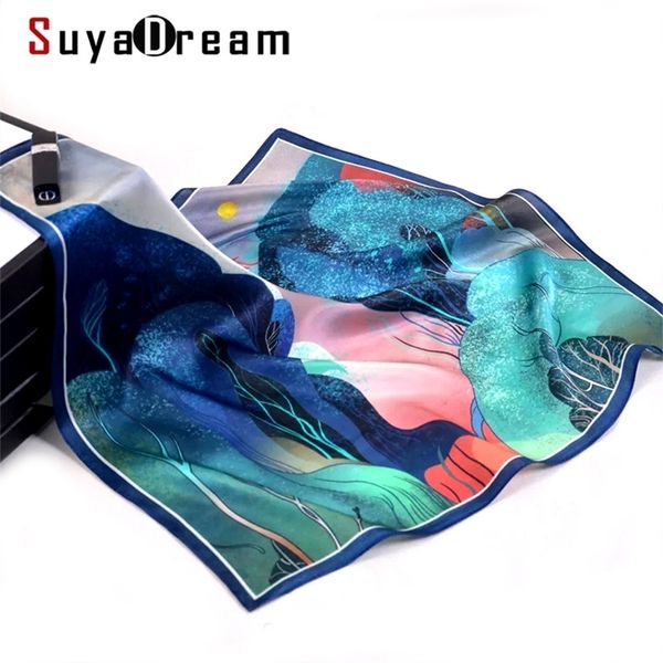 suya dream 100 real silk woman silk scarf 53x53cm square printed scarves 220718, Blue;gray
suya dream 100 real silk woman silk scarf 53x53cm square printed scarves 220718, Blue;gray