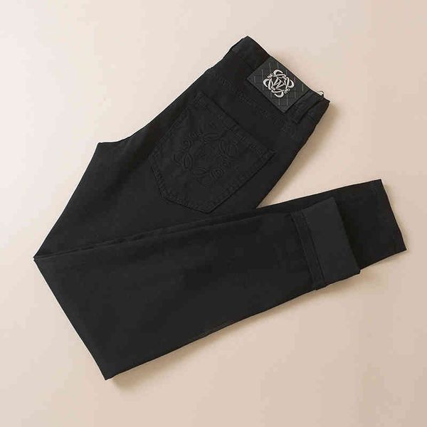men's clothing brand 2022 spring and summer new korean men's fashion casual black slim fit jeans, Blue
men's clothing brand 2022 spring and summer new korean men's fashion casual black slim fit jeans, Blue