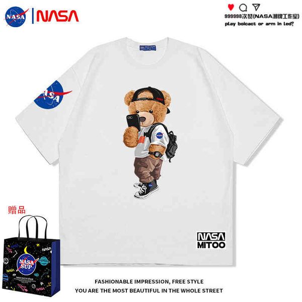 nasa official website summer bear co branded 2022 new men's and women's short sleeve couple fashion t-shirt half print, White;black
nasa official website summer bear co branded 2022 new men's and women's short sleeve couple fashion t-shirt half print, White;black
