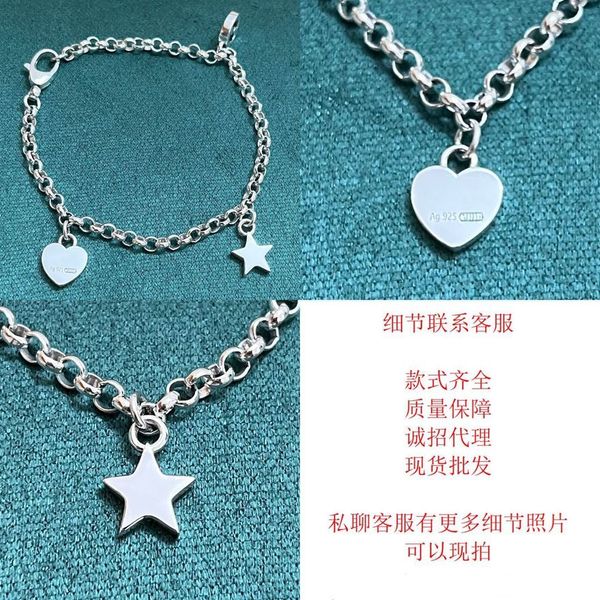 2022 new designer jewelry interlockin double love five pointed star heart-shaped three accessories men's and women's bracelet chai, Black
2022 new designer jewelry interlockin double love five pointed star heart-shaped three accessories men's and women's bracelet chai, Black
