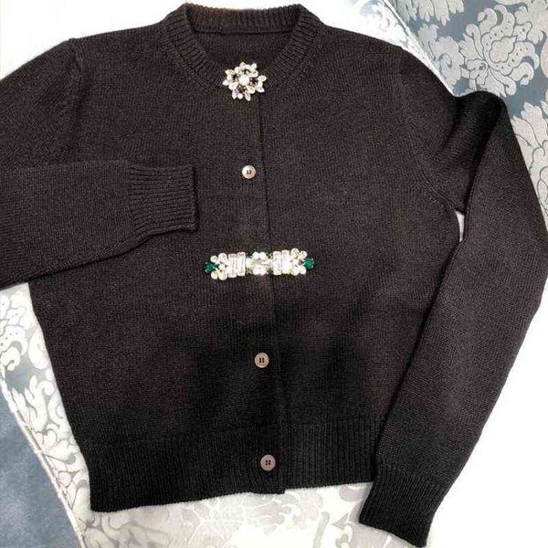 spring new cardigan heavy industry nail bead inlaid diamond black slim fit warm wool sweater coat, White;black
spring new cardigan heavy industry nail bead inlaid diamond black slim fit warm wool sweater coat, White;black