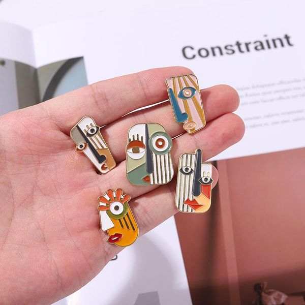 pins, brooches cicijewelry personality hip-hop style explosive alloy brooch modern geometric portrait art oil painting mask, Gray
pins, brooches cicijewelry personality hip-hop style explosive alloy brooch modern geometric portrait art oil painting mask, Gray