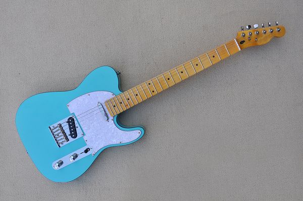 factory custom blue electric guitar with black binding body,white pearl pickguard,chrome hardware,can be customized
factory custom blue electric guitar with black binding body,white pearl pickguard,chrome hardware,can be customized