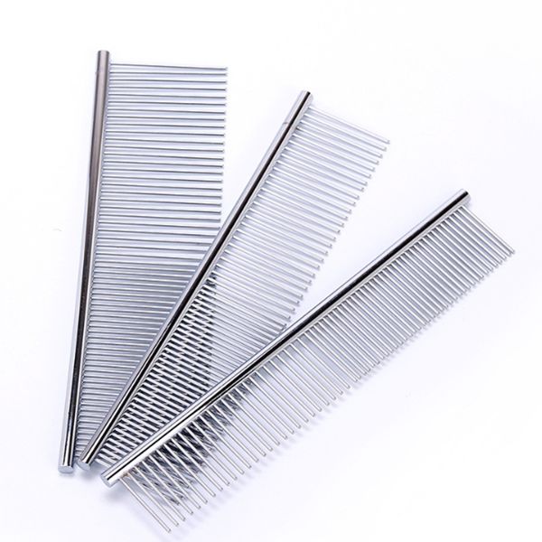pet supplies stainless steel dog grooming silver density dual-purpose comb hh0304 
pet supplies stainless steel dog grooming silver density dual-purpose comb hh0304