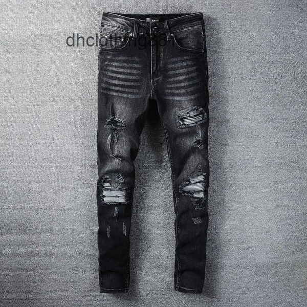 european and american designer men pants new us amirs casual hip hop high street out and worn washed splash ink color painting sli, Blue
european and american designer men pants new us amirs casual hip hop high street out and worn washed splash ink color painting sli, Blue