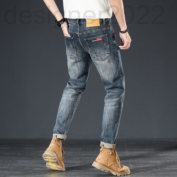 men's jeans designer spring pure cotton jeans men's slim fit elastic small feet high-end light luxury european pants 8l7n, Blue
men's jeans designer spring pure cotton jeans men's slim fit elastic small feet high-end light luxury european pants 8l7n, Blue