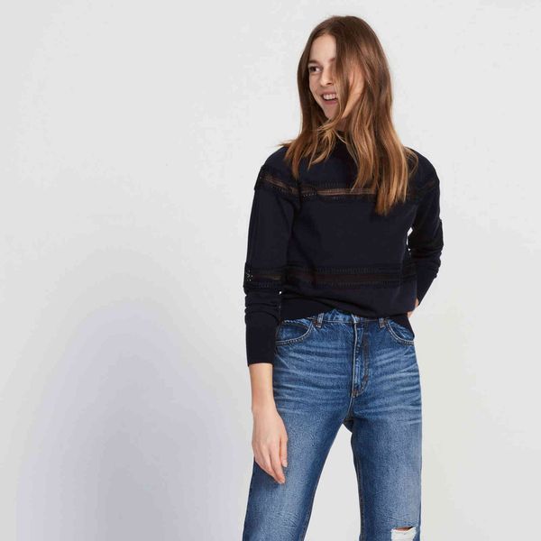 women's sweaters spring lace hollowed out knitwear ni33cole sh 764, White;black
women's sweaters spring lace hollowed out knitwear ni33cole sh 764, White;black