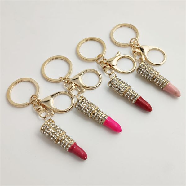 crystal lipstick keyring rhinestone for woman jewelry women charm car gold pendant keychain 7 colors, Red;brown
crystal lipstick keyring rhinestone for woman jewelry women charm car gold pendant keychain 7 colors, Red;brown