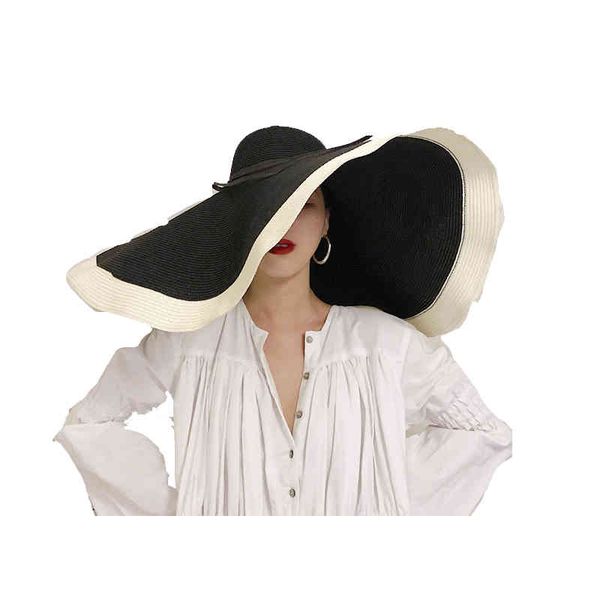 wide brim hats summer women oversized spraying hat fashion stitching large roof edges outdoor catwalk p sunhat female wide edge holiday beac, Blue;gray
wide brim hats summer women oversized spraying hat fashion stitching large roof edges outdoor catwalk p sunhat female wide edge holiday beac, Blue;gray