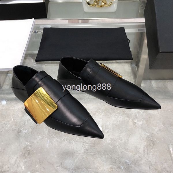 dress shoes jil pointed single shoes women's metal square buckle two wear treading heel leffer flat muller lazy, Black
dress shoes jil pointed single shoes women's metal square buckle two wear treading heel leffer flat muller lazy, Black