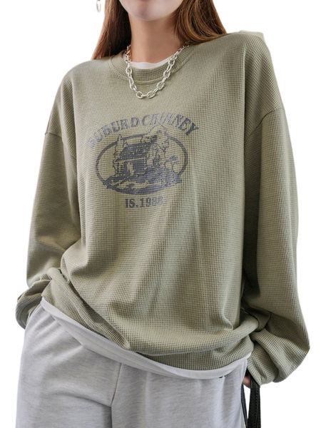 dazy letter & cartoon graphic waffle knit drop shoulder pullover without tee u4fc#, Black
dazy letter & cartoon graphic waffle knit drop shoulder pullover without tee u4fc#, Black