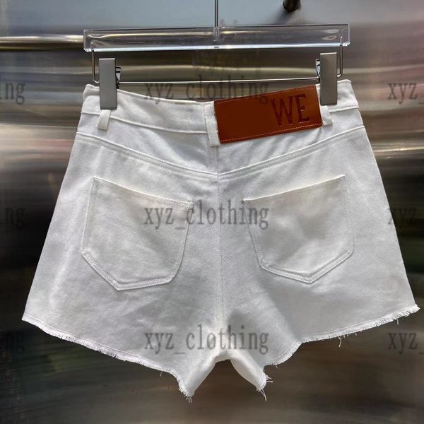white printed denim shorts 2022ss summer womens shorts brand designer short jeans fashion high-end female trousers for women size sml, White;black 
white printed denim shorts 2022ss summer womens shorts brand designer short jeans fashion high-end female trousers for women size sml, White;black