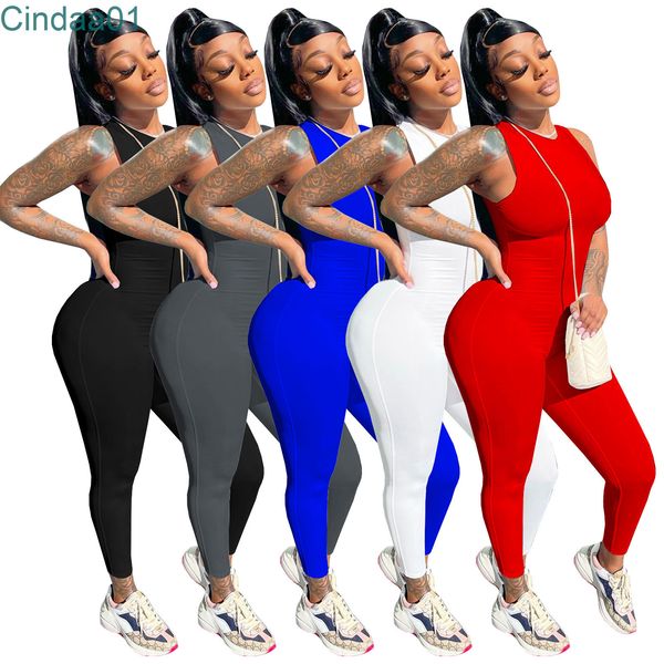 casual round neck jumpsuit sleeveless high waist tight sports one piece pants solid color bodysuit, Black;white
casual round neck jumpsuit sleeveless high waist tight sports one piece pants solid color bodysuit, Black;white