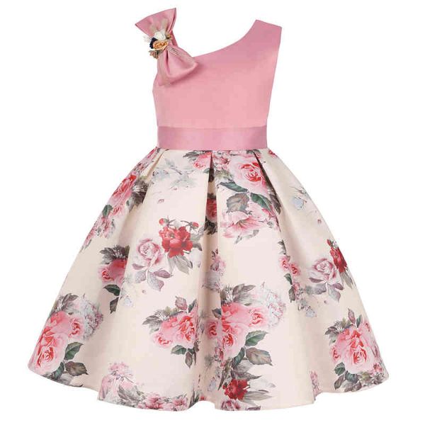 new 2022 girls summer sloping shoulder bridesmaid wedding dress princess print children's bow birthday ball party show evening d y22051, Red;yellow
new 2022 girls summer sloping shoulder bridesmaid wedding dress princess print children's bow birthday ball party show evening d y22051, Red;yellow
