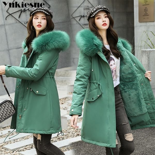 autumn winter jacket women velvet liner thicken hooded parka women slim big fur collar warm outerwear women coat parkas female 210412, Black
autumn winter jacket women velvet liner thicken hooded parka women slim big fur collar warm outerwear women coat parkas female 210412, Black