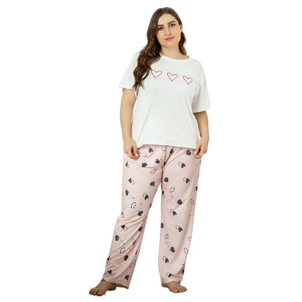 plus size tracksuits women pajamas set love heart t-shirt+print trousers large homewear two pieces nightwear female sleepwear 4xl, Black
plus size tracksuits women pajamas set love heart t-shirt+print trousers large homewear two pieces nightwear female sleepwear 4xl, Black