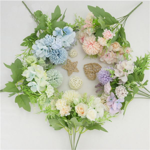 2 pieces nordic 7-fork hydrangea rose wedding simulation rose wedding holding bouquet home decoration flower art
2 pieces nordic 7-fork hydrangea rose wedding simulation rose wedding holding bouquet home decoration flower art