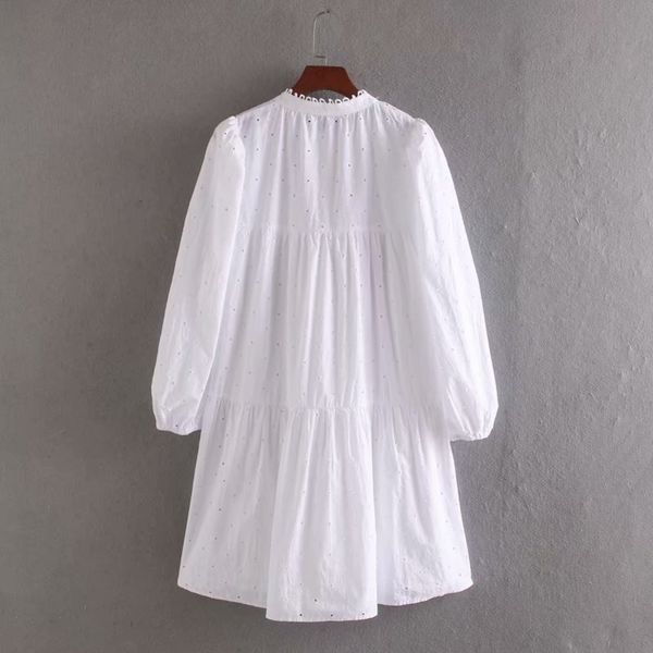 women elegant hollow out embroidery casual white shirtdress female long sleeve lace edge vestidos chic mini dresses ds3435 y200805, Black;pink
women elegant hollow out embroidery casual white shirtdress female long sleeve lace edge vestidos chic mini dresses ds3435 y200805, Black;pink