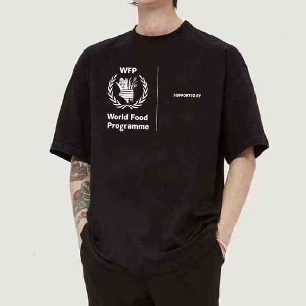 2022 fashion balenciga new world food program letter loose short sleeve men's and women's half sleeve t 22ss, White;black
2022 fashion balenciga new world food program letter loose short sleeve men's and women's half sleeve t 22ss, White;black