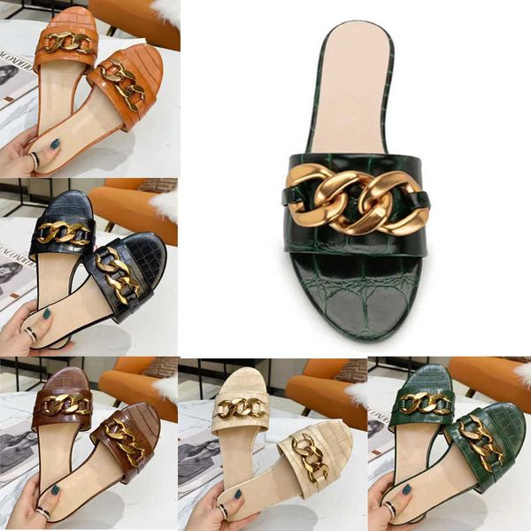 2021 designer women chain slides sandal flip flops slipper genuine leather metal chain ladies casual shoes size 35-43 with box 270, Black
2021 designer women chain slides sandal flip flops slipper genuine leather metal chain ladies casual shoes size 35-43 with box 270, Black