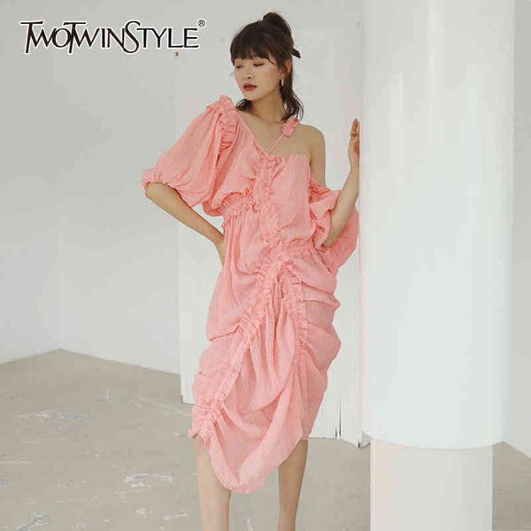 asymmetrical ruched ruffle womens dress puff sleeve high waist irregular hem elegant dresses female spring 210423, Black;gray
asymmetrical ruched ruffle womens dress puff sleeve high waist irregular hem elegant dresses female spring 210423, Black;gray