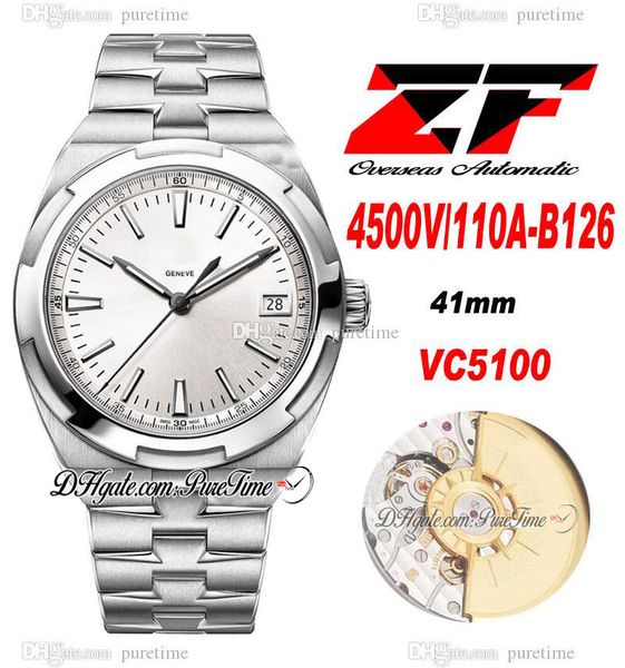 zf overseas 4500v-110a-b126 a5100 automatic mens watch 41mm silver dial stick markers stainless steel bracelet super edition puretime 03b2, Slivery;brown
zf overseas 4500v-110a-b126 a5100 automatic mens watch 41mm silver dial stick markers stainless steel bracelet super edition puretime 03b2, Slivery;brown