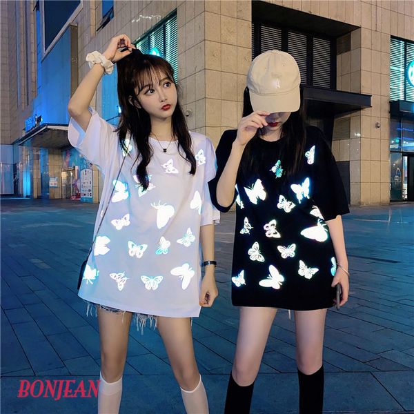 harajuku hip hop ins reflective butterfly tshirt summer loose women shirts white korean clothes plus size 220608
harajuku hip hop ins reflective butterfly tshirt summer loose women shirts white korean clothes plus size 220608