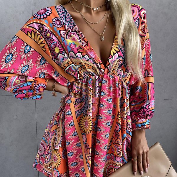 vintage punk boho floral bandage dress women v-neck batwing sleeve mini dresses summer party lady beach, Black;gray
vintage punk boho floral bandage dress women v-neck batwing sleeve mini dresses summer party lady beach, Black;gray