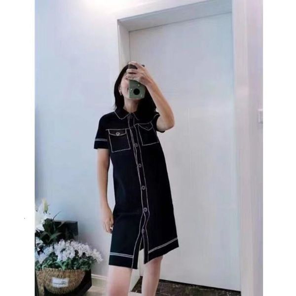casual dresses spring and summer simple short sleeved bright line contrast color casual versatile knitted dress, Black;gray
casual dresses spring and summer simple short sleeved bright line contrast color casual versatile knitted dress, Black;gray