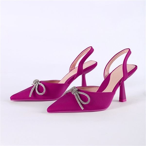 women sandals pointed toe butterfly knot crystal female pumps flock thin high heels plus size ladies fashion shoes 220602, Black
women sandals pointed toe butterfly knot crystal female pumps flock thin high heels plus size ladies fashion shoes 220602, Black