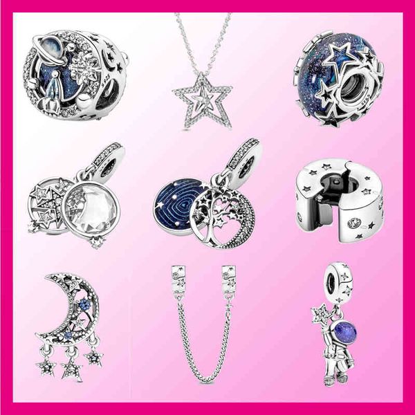 new silver fits original pandora bracelet necklace starry sky series charms beads woman diy fashion fine jewelry pendants 2021
new silver fits original pandora bracelet necklace starry sky series charms beads woman diy fashion fine jewelry pendants 2021