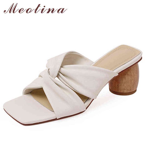 meotina shoes women genuine leather sandals thick heel slippers square toe high heels pleated ladies footwear 2022 summer beige y220601, Black
meotina shoes women genuine leather sandals thick heel slippers square toe high heels pleated ladies footwear 2022 summer beige y220601, Black