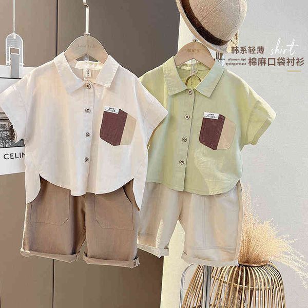 baby boys summer clothing sets 2022 new fashion short sleeve shirt+pant 2 pieces suits teenager clothes 2-8 years g220509, White
baby boys summer clothing sets 2022 new fashion short sleeve shirt+pant 2 pieces suits teenager clothes 2-8 years g220509, White
