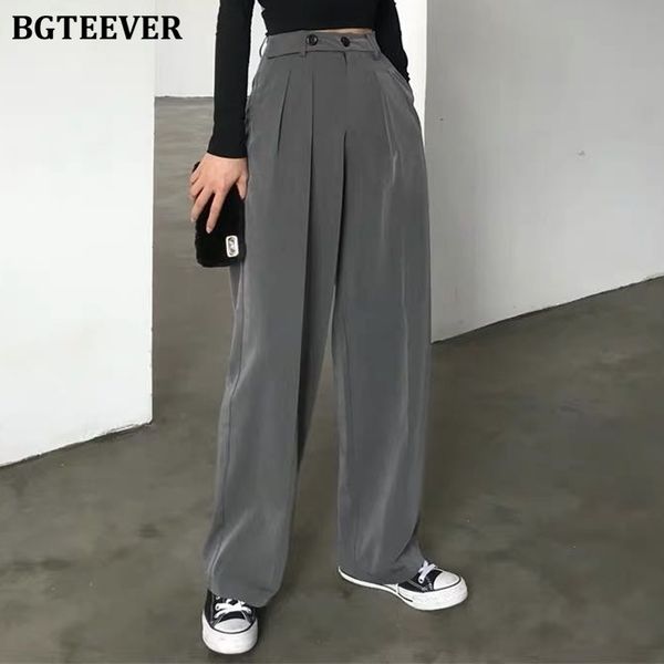 bgteever casual loose long pants women high waist female suit pants floorlength straight trousers femme spring summer y200418, Black;white
bgteever casual loose long pants women high waist female suit pants floorlength straight trousers femme spring summer y200418, Black;white