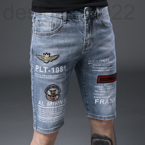 men's jeans designer summer casual men's jeans small foot slim cotton elastic shorts mixed with personalized embroidered pants 4l1, Blue
men's jeans designer summer casual men's jeans small foot slim cotton elastic shorts mixed with personalized embroidered pants 4l1, Blue