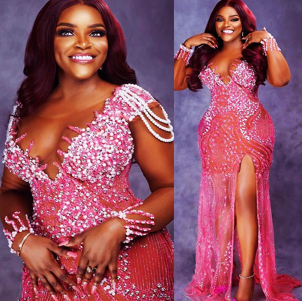 2022 plus size arabic aso ebi luxurious mermaid prom dresses beaded crystals evening formal party second reception birthday engagement gowns, Black
2022 plus size arabic aso ebi luxurious mermaid prom dresses beaded crystals evening formal party second reception birthday engagement gowns, Black