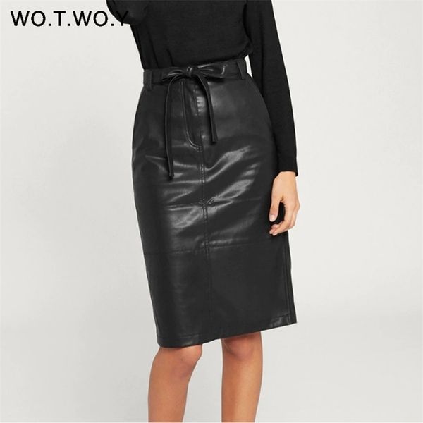 wotwoy autumn office lady faux leather women skirt formal high waist midi pencil skirt kneelength belt pocket skirt womens y200326, Black
wotwoy autumn office lady faux leather women skirt formal high waist midi pencil skirt kneelength belt pocket skirt womens y200326, Black