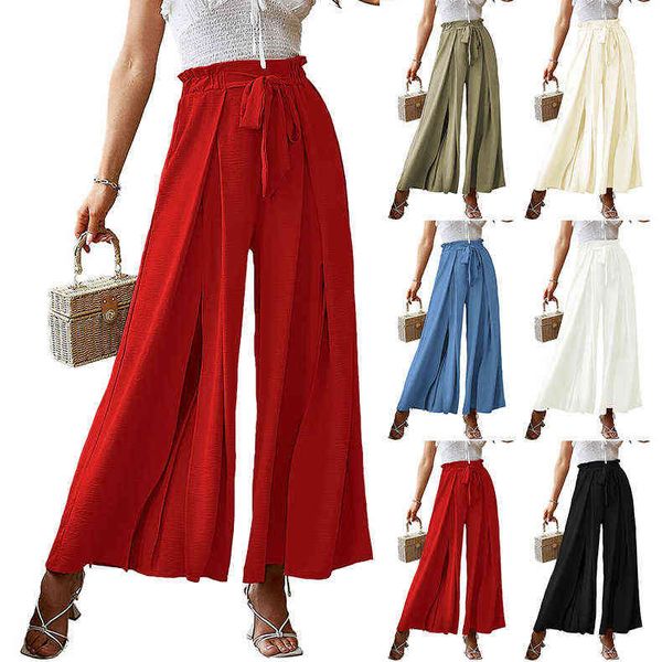 2022 spring and summer new bow loose high waist pleated wide leg pants with belt pants, Black;white
2022 spring and summer new bow loose high waist pleated wide leg pants with belt pants, Black;white