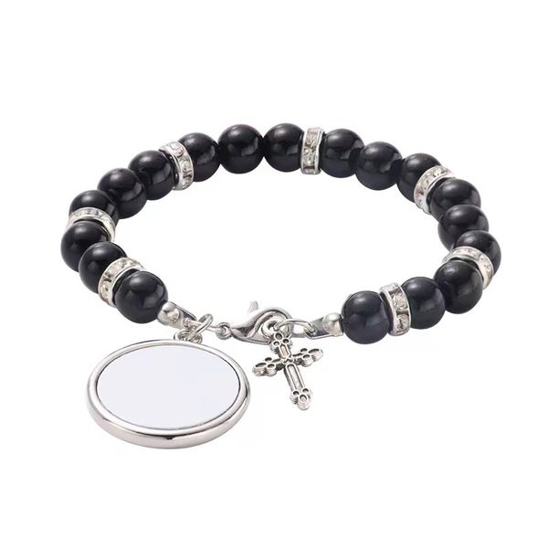 4 colors sublimation bracelet heat transfer blank pendant rosary bead cross jesus metal pendants wholesale, Black
4 colors sublimation bracelet heat transfer blank pendant rosary bead cross jesus metal pendants wholesale, Black