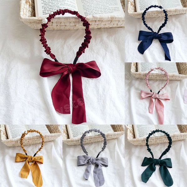 long ribbon hairbands women elegant solid sweet vintage headband girl streamer hair hoop fashion hair accessory, Slivery;white
long ribbon hairbands women elegant solid sweet vintage headband girl streamer hair hoop fashion hair accessory, Slivery;white