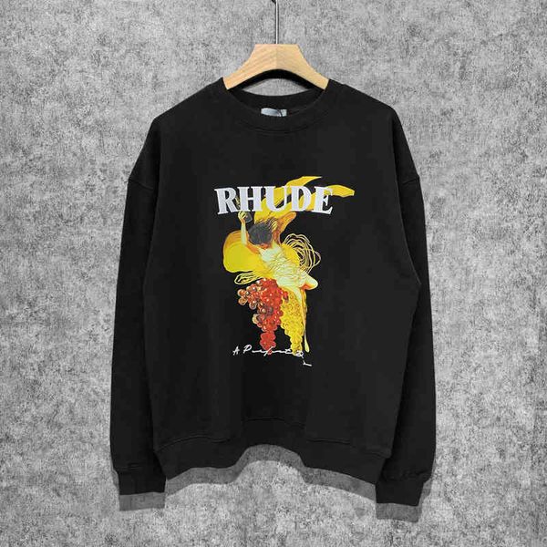 for men hoodies designer hip hop street fashion rh limited rhude new os loose casual high pullover round neck sweater, Black
for men hoodies designer hip hop street fashion rh limited rhude new os loose casual high pullover round neck sweater, Black